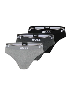 BOSS Slip Cotton Stretch (3-St) grau/dunkelgrau/schwarz/weiß BOSS Slip Cotton Stretch (3-St) grau/dunkelgrau/schwarz/weiß