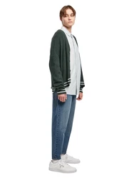 Urban Classics Strickjacke dunkelgrn/wei