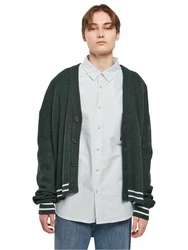 Urban Classics Strickjacke dunkelgrn/wei