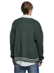 Urban Classics Strickjacke dunkelgrn/wei