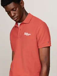 TOMMY HILFIGER Poloshirt rostrot/weiß