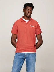 TOMMY HILFIGER Poloshirt rostrot/weiß