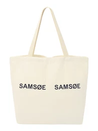 Shopper torba 'Frinka' crna / vuneno bijela