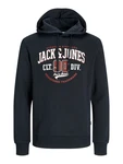 JACK & JONES Sweatshirt navy/karminrot/weiß
