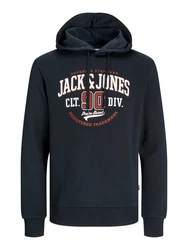 JACK & JONES Sweatshirt navy/karminrot/weiß