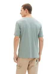 TOM TAILOR T-Shirt mit Frontprint mint/weiß
