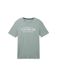 TOM TAILOR T-Shirt mit Frontprint mint/weiß