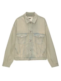 Jacke beige / blue denim