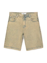 Shorts beige / blue denim