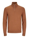 JACK & JONES Pullover 'JJEEmil' Orange/Braun