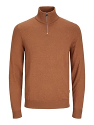 JACK & JONES Pullover 'JJEEmil' Orange/Braun