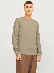 JACK & JONES Pullover JJEPerfect dunkelbeige