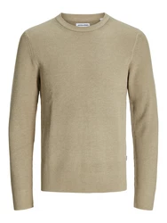 JACK & JONES Pullover JJEPerfect dunkelbeige