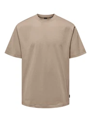 ONLY & SONS T-Shirt Fred hellbraun