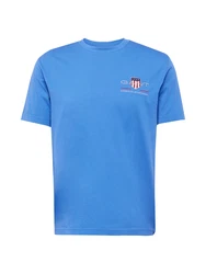 GANT T-Shirt REG ARCHIVE SHIELD EMB blau/kirschrot/silber/weiß