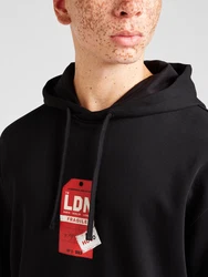 HUGO Sweatshirt Dagunoso rot/schwarz/weiß
