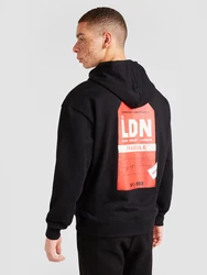 HUGO Sweatshirt Dagunoso rot/schwarz/weiß