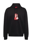 HUGO Sweatshirt Dagunoso rot/schwarz/weiß