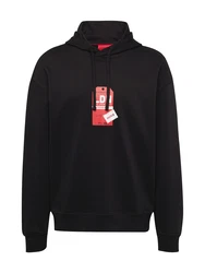 HUGO Sweatshirt Dagunoso rot/schwarz/weiß