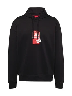 HUGO Sweatshirt Dagunoso rot/schwarz/weiß