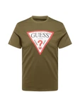 GUESS T-Shirt oliv/rot/schwarz/weiß