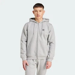 ADIDAS ORIGINALS Sweatjacke 'Trefoil Essentials' graumeliert/schwarz