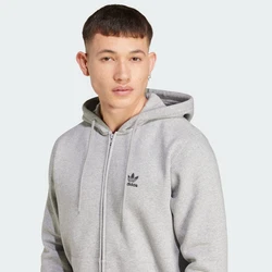 ADIDAS ORIGINALS Sweatjacke 'Trefoil Essentials' graumeliert/schwarz