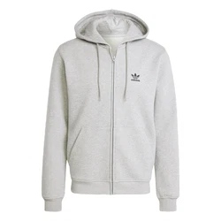 ADIDAS ORIGINALS Sweatjacke 'Trefoil Essentials' graumeliert/schwarz