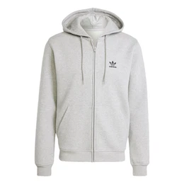 Sweatjacke 'Trefoil Essentials' graumeliert / schwarz