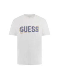 T-Shirt beige / blau / wei