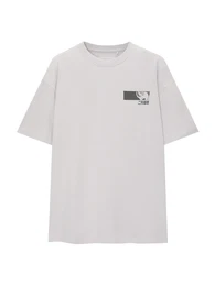 T-Shirt anthrazit / hellgrau / wei