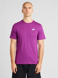 Nike Sportswear T-Shirt 'Club' neonlila/weiß