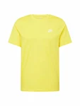 Nike Sportswear T-Shirt 'Club' gelb/weiß