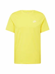 Nike Sportswear T-Shirt 'Club' gelb/weiß