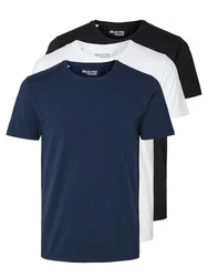SELECTED HOMME T-Shirt SLHRoland navy/schwarz/wei