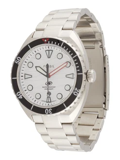 FOSSIL Uhr 'Breaker' schwarz/silber