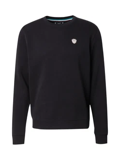 19V69 ITALIA Sweatshirt 'Nico' schwarz/weiß 19V69 ITALIA Sweatshirt 'Nico' schwarz/weiß
