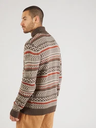 Blend Pullover Rollkragen beige/mokka/rostrot