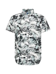 Jack & Jones Kurzarmhemd JORJOSHUA ARUBA hellblau/schwarz/weiß