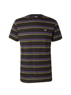 Iriedaily T-Shirt 'Monte Noe' hellgrn/lila/schwarz/wei Iriedaily T-Shirt 'Monte Noe' hellgrn/lila/schwarz/wei