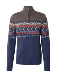 Pullover blau / dunkelgrau / orangerot / wei