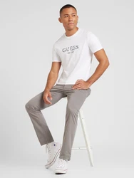 GUESS T-Shirt dunkelgrau/grün/weiß