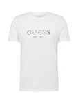 GUESS T-Shirt dunkelgrau/grün/weiß