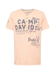 T-Shirt marine / pfirsich