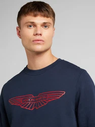 Hackett London Sweatshirt marineblau/rot