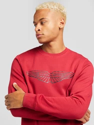 Hackett London Sweatshirt silbergrau/rot