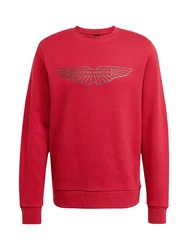 Hackett London Sweatshirt silbergrau/rot