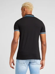 BOSS Poloshirt 'Paul' azur/schwarz/weiß
