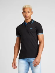 BOSS Poloshirt 'Paul' azur/schwarz/weiß