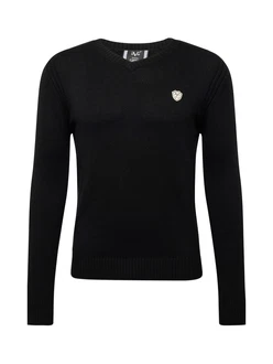 19V69 ITALIA Pullover GINO schwarz / offwhite